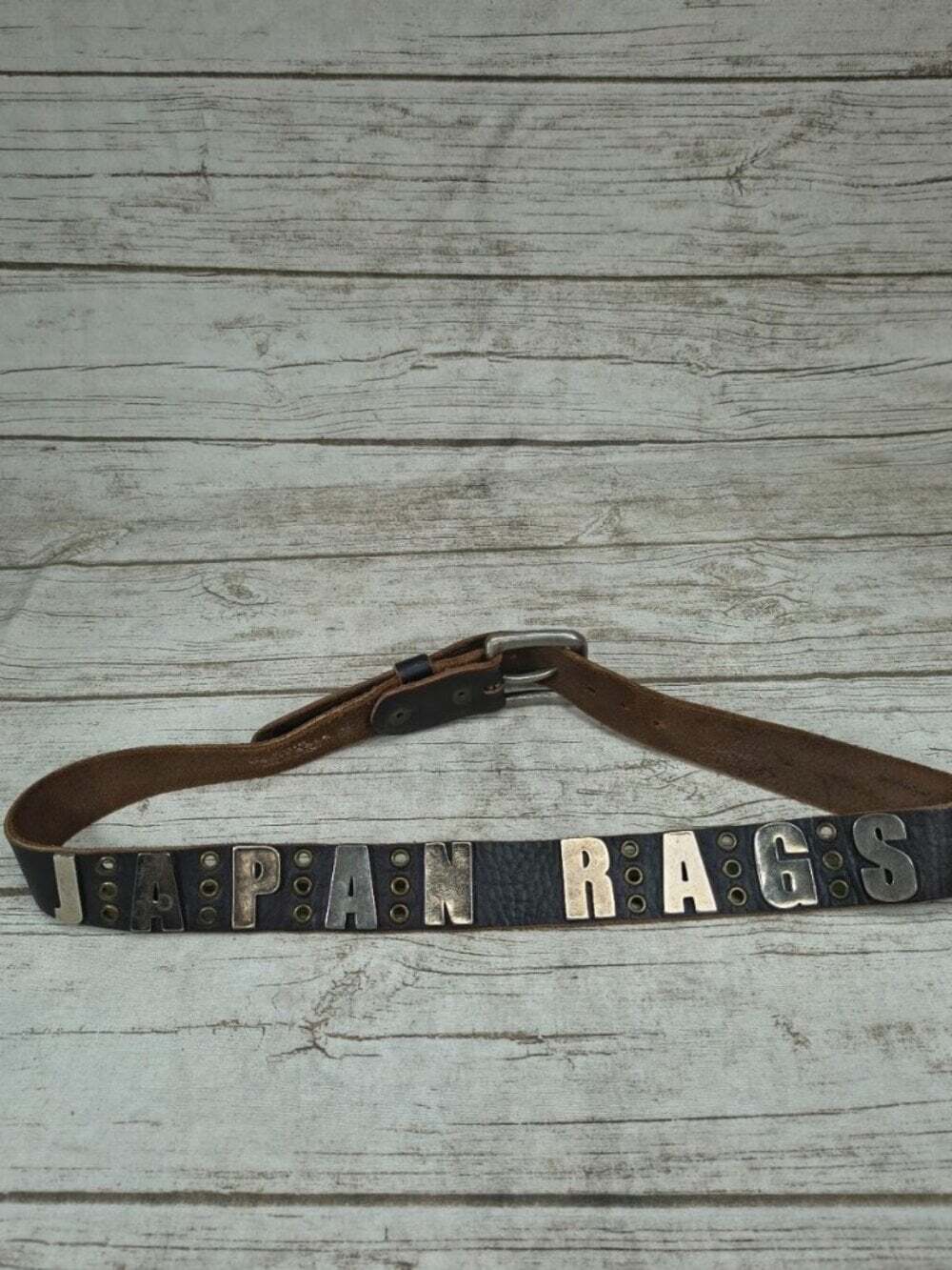 Japan Rags Vintage Brown Leather Letter Belt